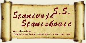 Stanivoje Stanišković vizit kartica
